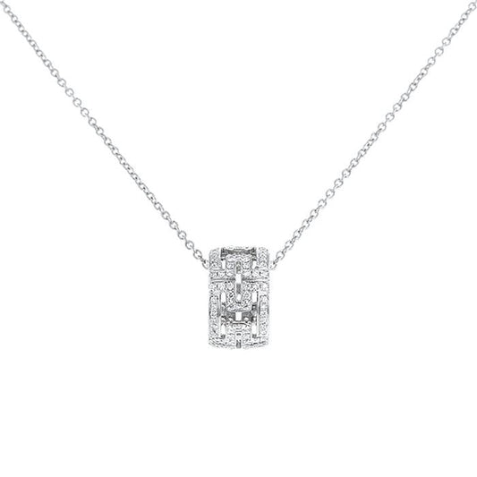 [Revel]PARENTESI NECKLACE SILVER DIAMOND