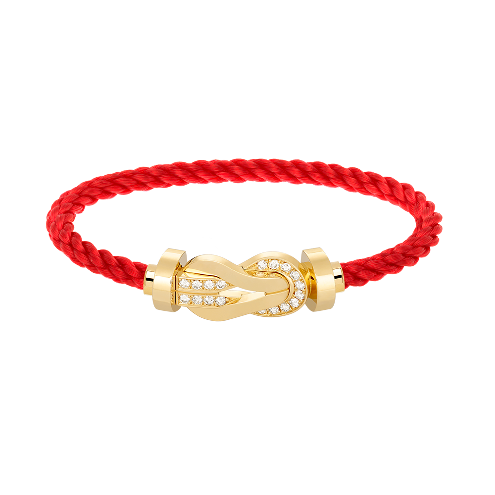 [Revel Jewelry]CHANCE LARGE 8 FIGURE BUCKLE HALF DIAMOND BRACELET GOLD
