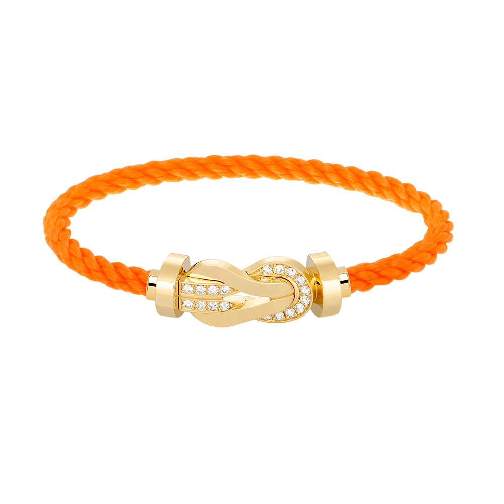 [Revel Jewelry]CHANCE LARGE 8 FIGURE BUCKLE HALF DIAMOND BRACELET GOLD