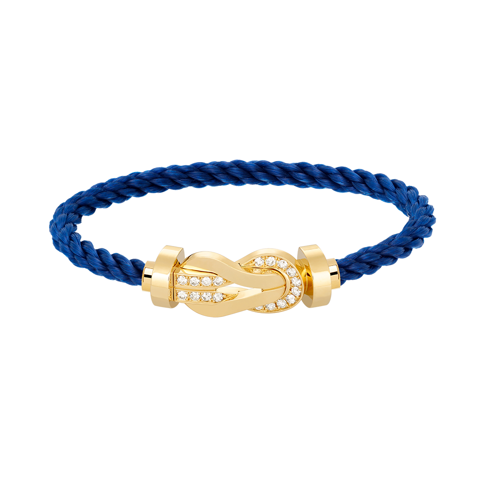 [Revel Jewelry]CHANCE LARGE 8 FIGURE BUCKLE HALF DIAMOND BRACELET GOLD