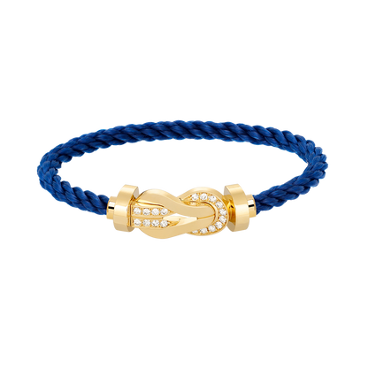 [Revel Jewelry]CHANCE LARGE 8 FIGURE BUCKLE HALF DIAMOND BRACELET GOLD