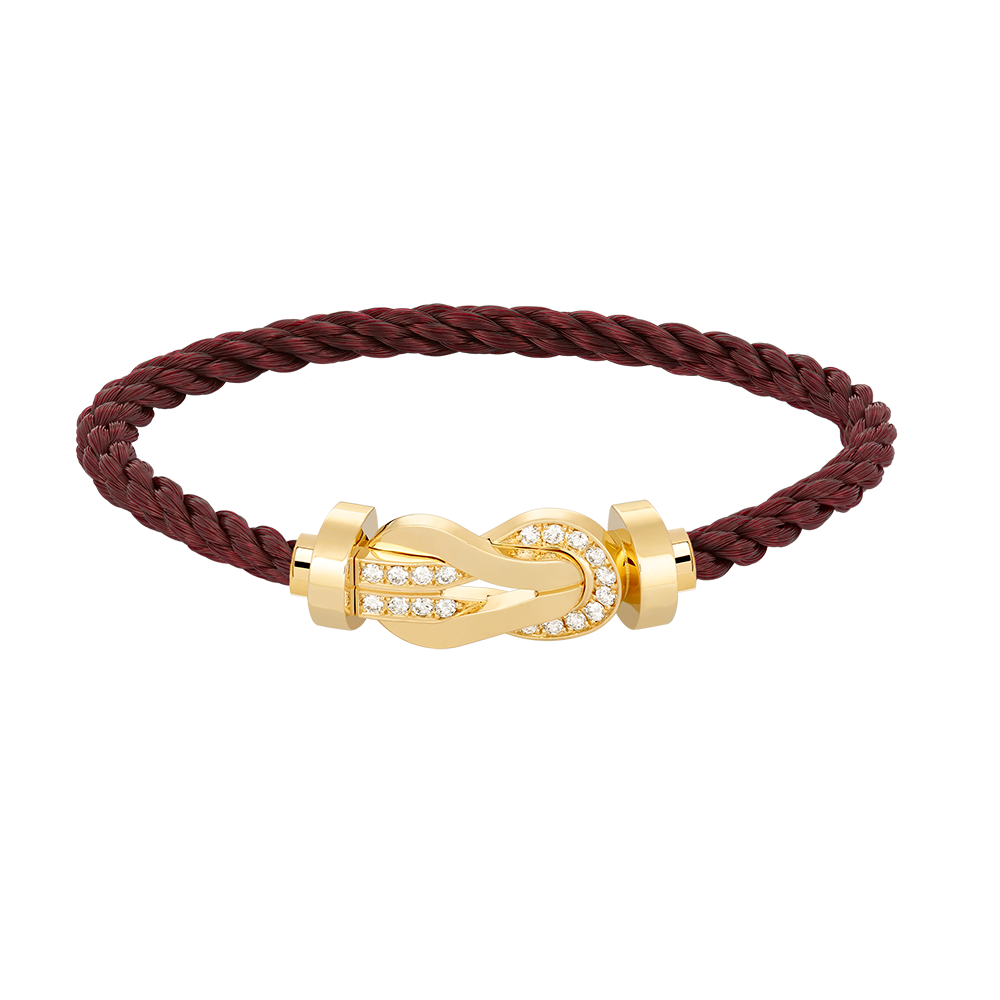 [Revel Jewelry]CHANCE LARGE 8 FIGURE BUCKLE HALF DIAMOND BRACELET GOLD