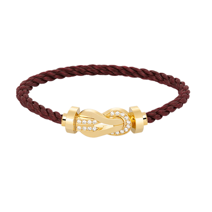 [Revel Jewelry]CHANCE LARGE 8 FIGURE BUCKLE HALF DIAMOND BRACELET GOLD