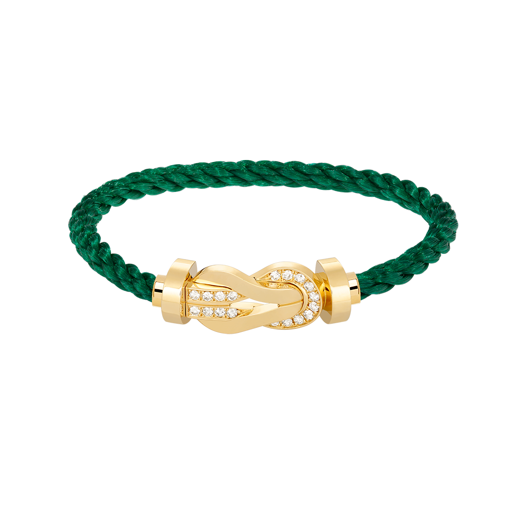 [Revel Jewelry]CHANCE LARGE 8 FIGURE BUCKLE HALF DIAMOND BRACELET GOLD