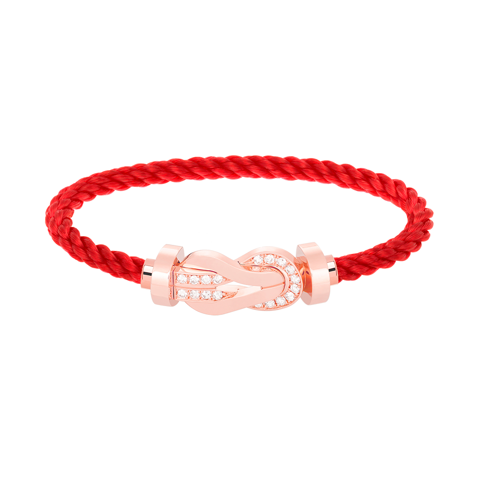 [Revel Jewelry]CHANCE LARGE 8 FIGURE BUCKLE HALF DIAMOND BRACELET ROSE GOLD
