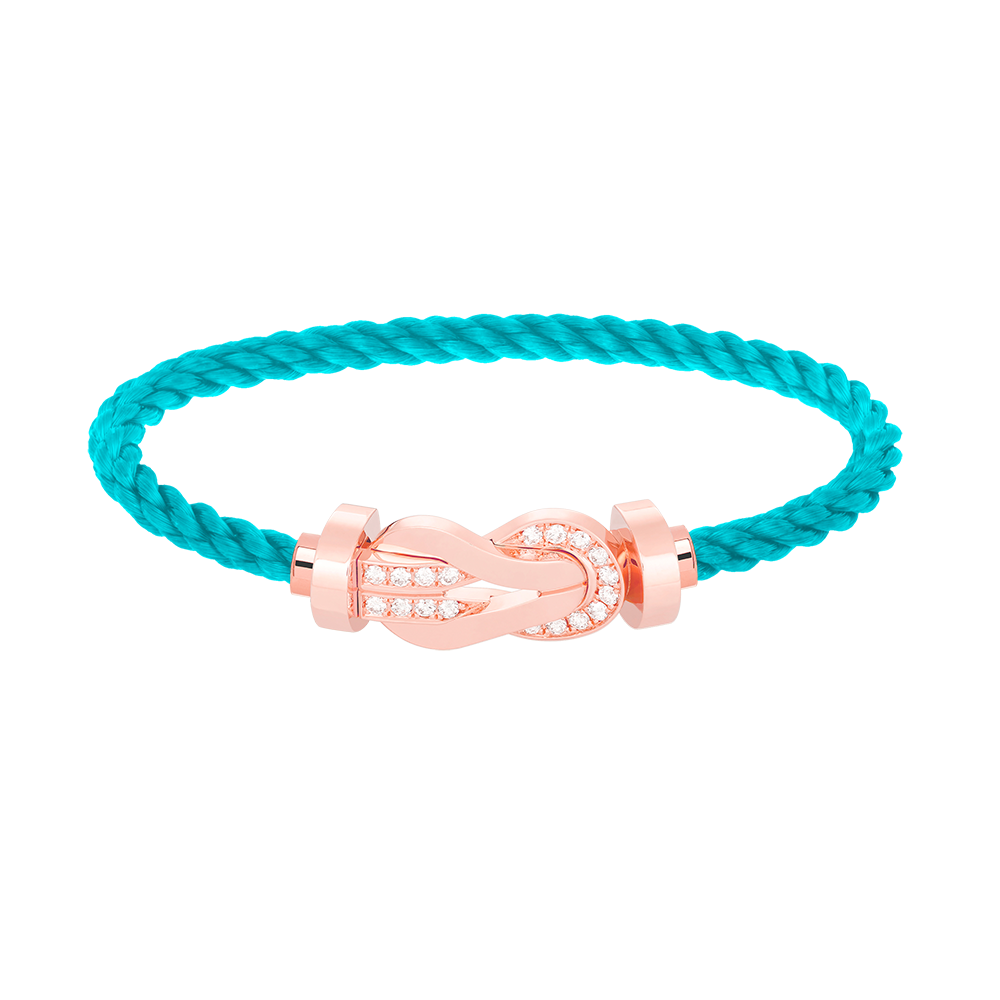 [Revel Jewelry]CHANCE LARGE 8 FIGURE BUCKLE HALF DIAMOND BRACELET ROSE GOLD