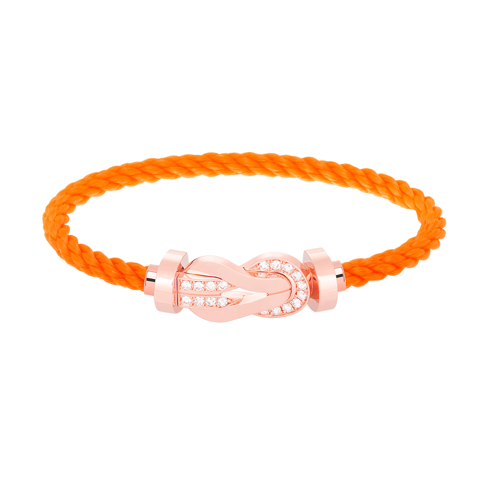[Revel Jewelry]CHANCE LARGE 8 FIGURE BUCKLE HALF DIAMOND BRACELET ROSE GOLD
