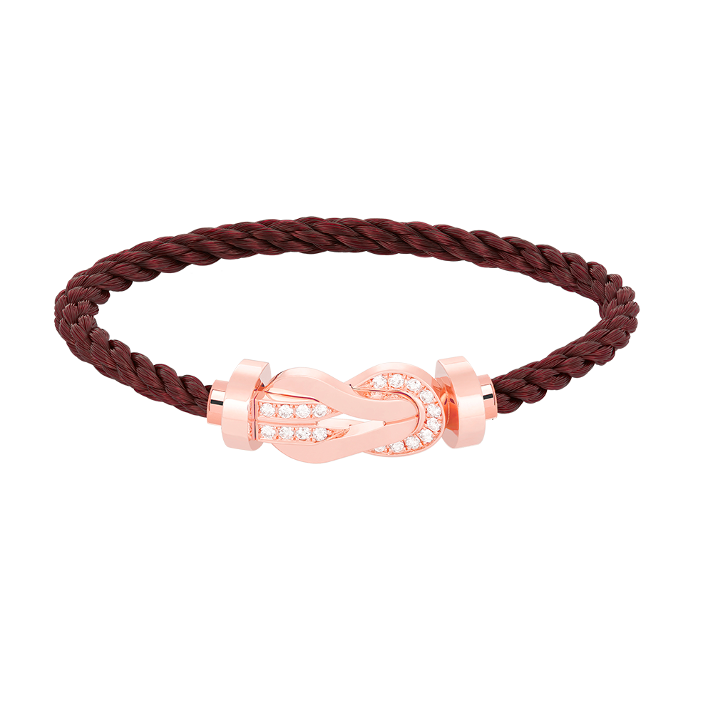 [Revel Jewelry]CHANCE LARGE 8 FIGURE BUCKLE HALF DIAMOND BRACELET ROSE GOLD