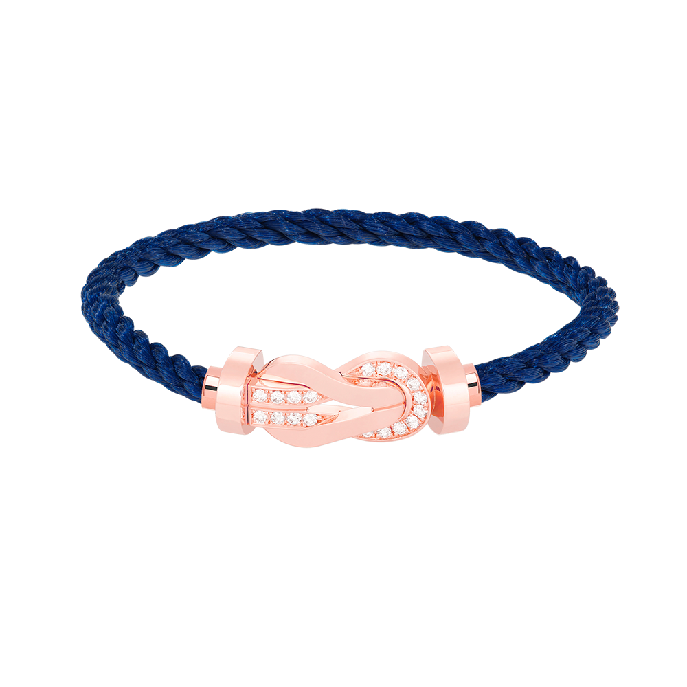[Revel Jewelry]CHANCE LARGE 8 FIGURE BUCKLE HALF DIAMOND BRACELET ROSE GOLD