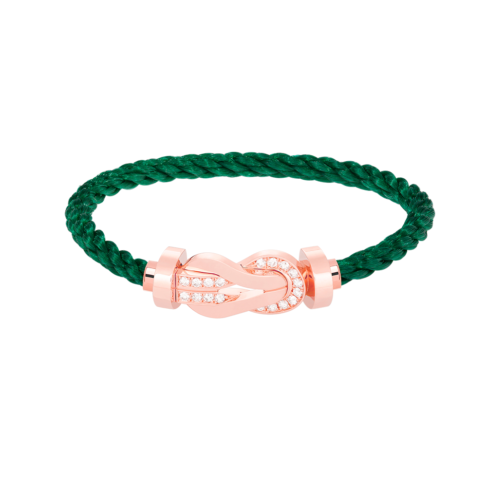 [Revel Jewelry]CHANCE LARGE 8 FIGURE BUCKLE HALF DIAMOND BRACELET ROSE GOLD