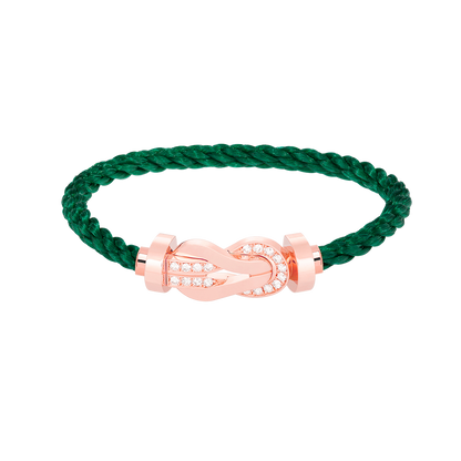 [Revel Jewelry]CHANCE LARGE 8 FIGURE BUCKLE HALF DIAMOND BRACELET ROSE GOLD