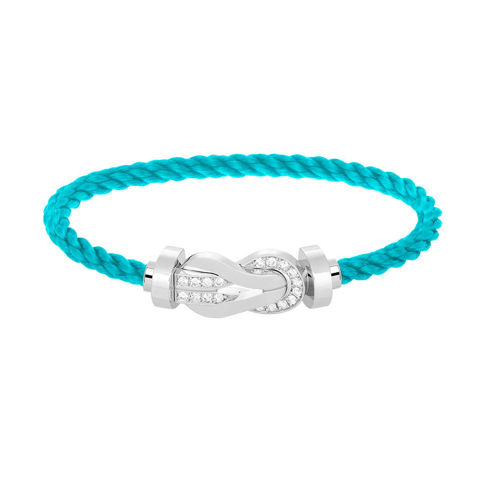 [Revel Jewelry]CHANCE LARGE 8 FIGURE BUCKLE HALF DIAMOND BRACELET SILVER