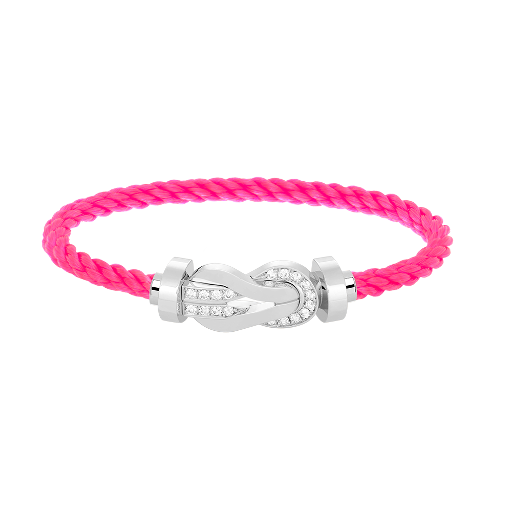 [Revel Jewelry]CHANCE LARGE 8 FIGURE BUCKLE HALF DIAMOND BRACELET SILVER
