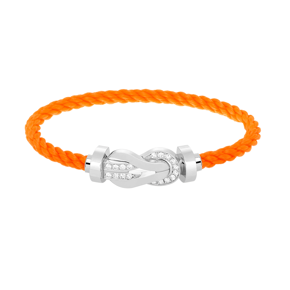 [Revel Jewelry]CHANCE LARGE 8 FIGURE BUCKLE HALF DIAMOND BRACELET SILVER
