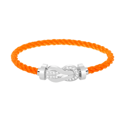 [Revel Jewelry]CHANCE LARGE 8 FIGURE BUCKLE HALF DIAMOND BRACELET SILVER