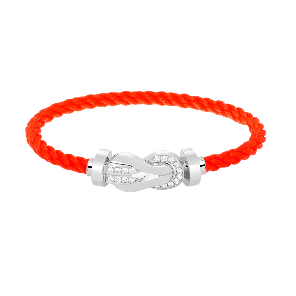 [Revel Jewelry]CHANCE LARGE 8 FIGURE BUCKLE HALF DIAMOND BRACELET SILVER
