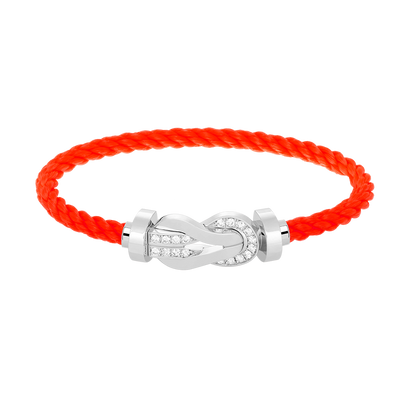[Revel Jewelry]CHANCE LARGE 8 FIGURE BUCKLE HALF DIAMOND BRACELET SILVER