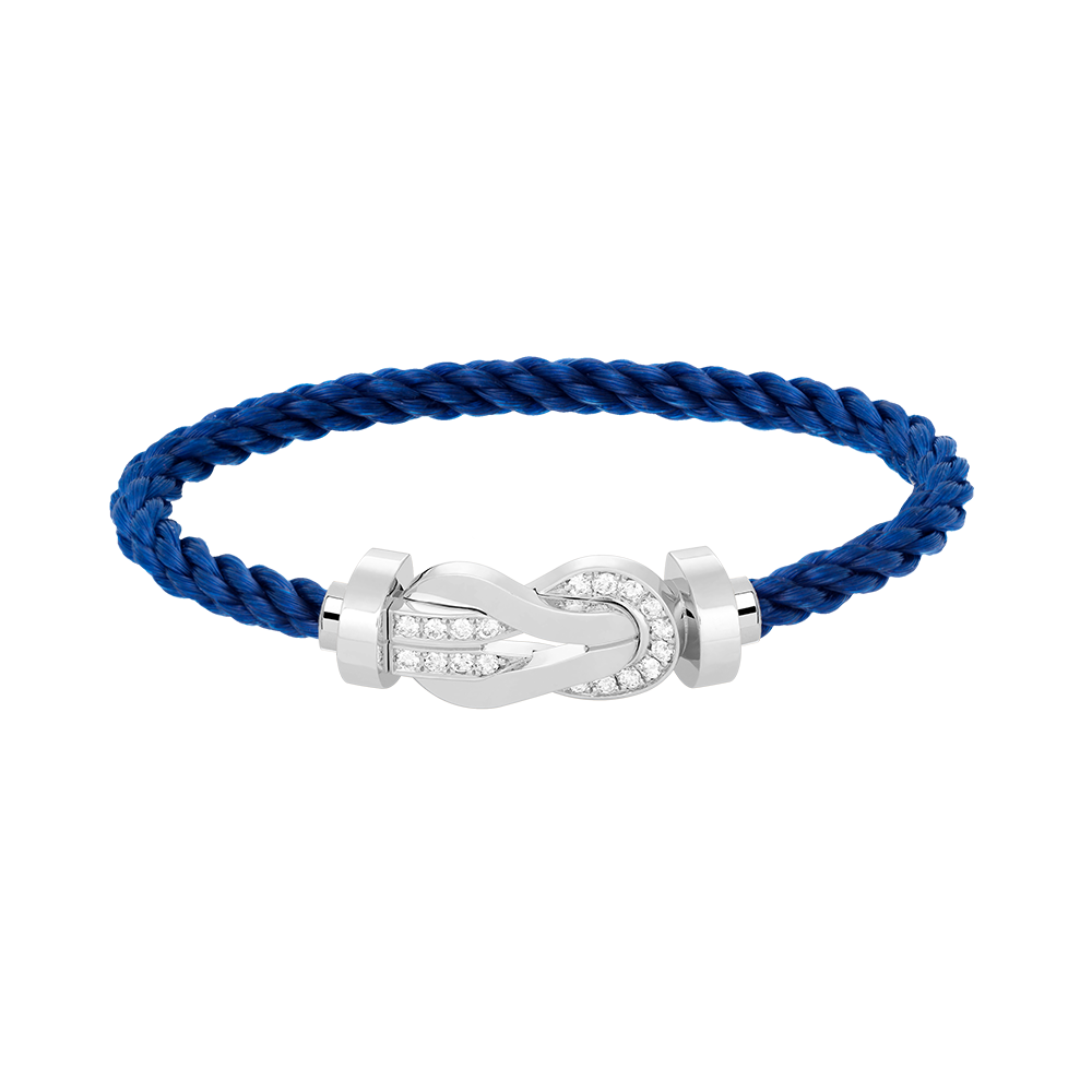 [Revel Jewelry]CHANCE LARGE 8 FIGURE BUCKLE HALF DIAMOND BRACELET SILVER