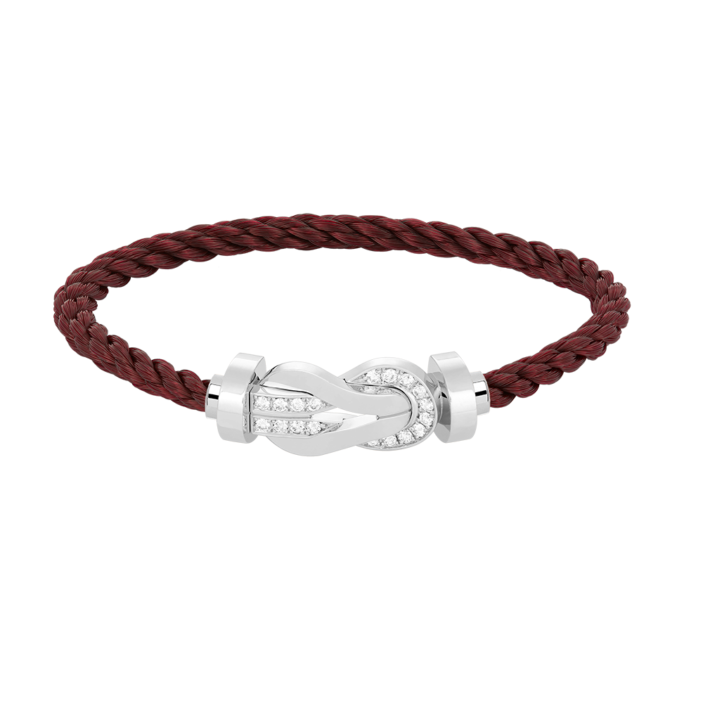 [Revel Jewelry]CHANCE LARGE 8 FIGURE BUCKLE HALF DIAMOND BRACELET SILVER