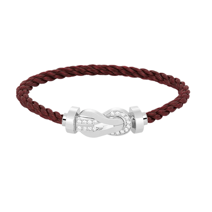 [Revel Jewelry]CHANCE LARGE 8 FIGURE BUCKLE HALF DIAMOND BRACELET SILVER