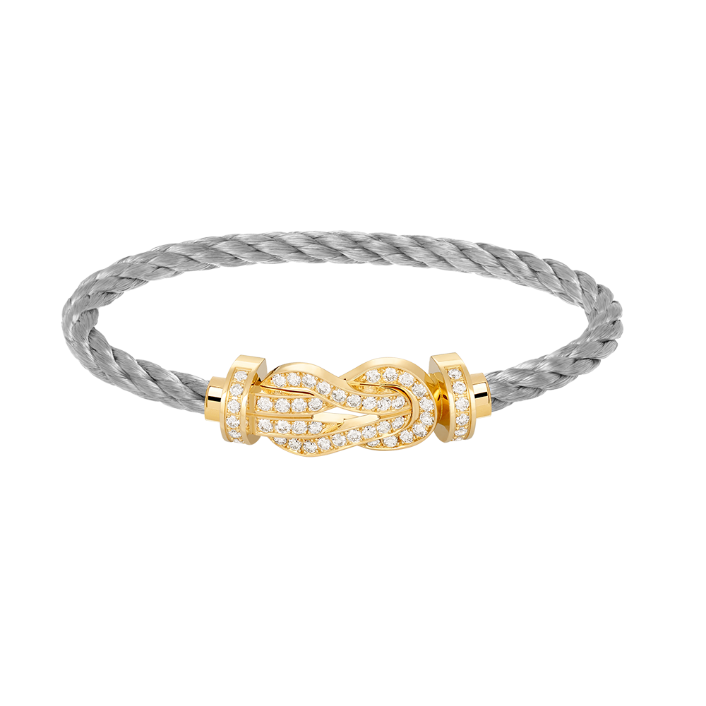[Revel Jewelry]CHANCE LARGE 8 FIGURE BUCKLE FULLDIAMOND BRACELET GOLD