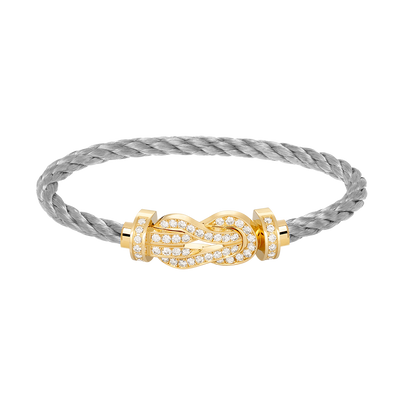 [Revel Jewelry]CHANCE LARGE 8 FIGURE BUCKLE FULLDIAMOND BRACELET GOLD
