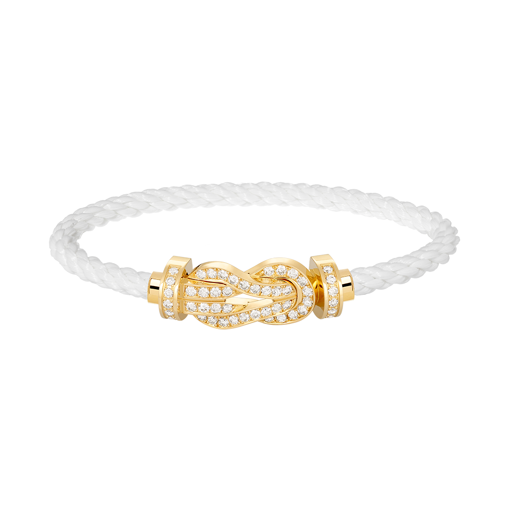 [Revel Jewelry]CHANCE LARGE 8 FIGURE BUCKLE FULLDIAMOND BRACELET GOLD