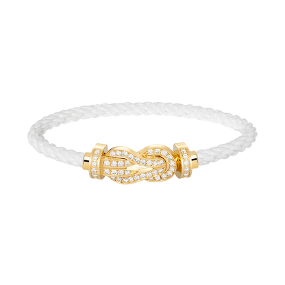 [Revel Jewelry]CHANCE LARGE 8 FIGURE BUCKLE FULLDIAMOND BRACELET GOLD