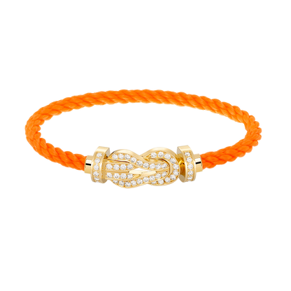 [Revel Jewelry]CHANCE LARGE 8 FIGURE BUCKLE FULLDIAMOND BRACELET GOLD