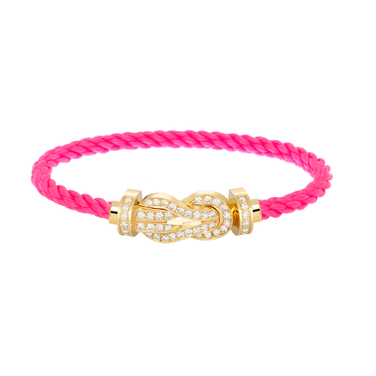 [Revel Jewelry]CHANCE LARGE 8 FIGURE BUCKLE FULLDIAMOND BRACELET GOLD