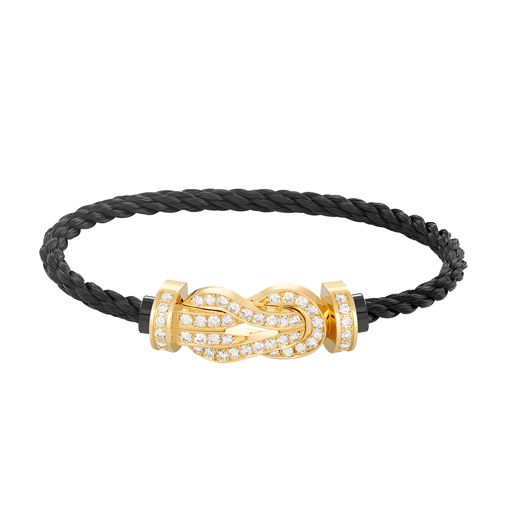 [Revel Jewelry]CHANCE LARGE 8 FIGURE BUCKLE FULLDIAMOND BRACELET GOLD