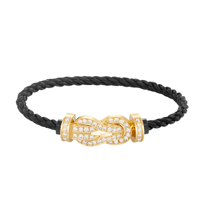[Revel Jewelry]CHANCE LARGE 8 FIGURE BUCKLE FULLDIAMOND BRACELET GOLD