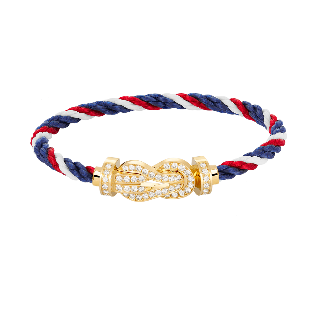 [Revel Jewelry]CHANCE LARGE 8 FIGURE BUCKLE FULLDIAMOND BRACELET GOLD
