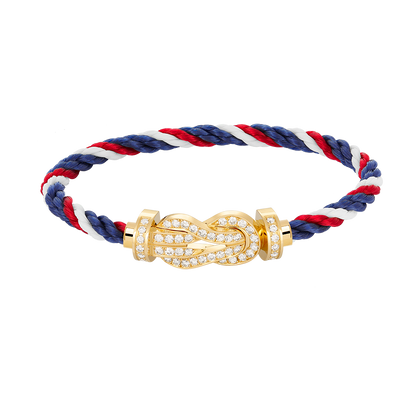 [Revel Jewelry]CHANCE LARGE 8 FIGURE BUCKLE FULLDIAMOND BRACELET GOLD