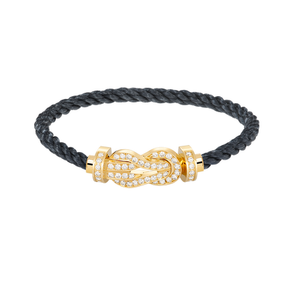 [Revel Jewelry]CHANCE LARGE 8 FIGURE BUCKLE FULLDIAMOND BRACELET GOLD
