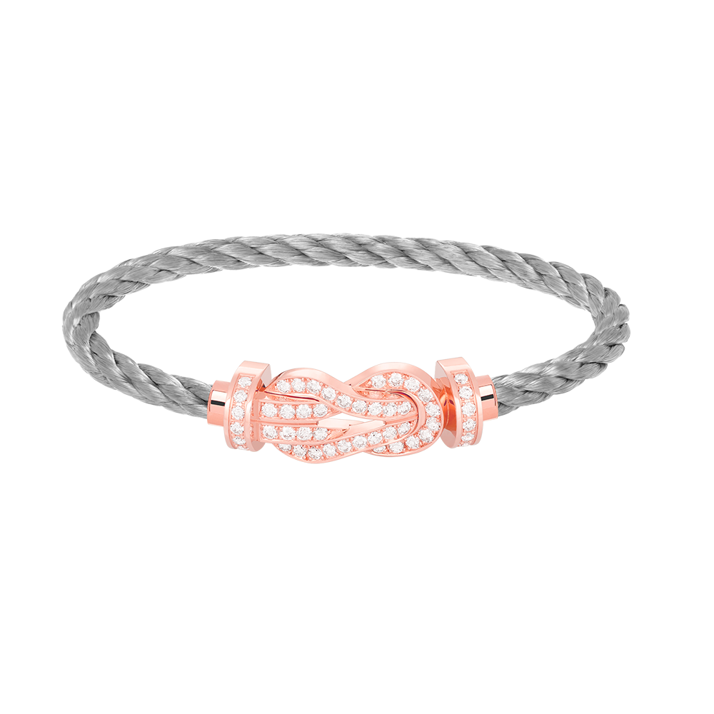 [Revel Jewelry]CHANCE LARGE 8 FIGURE BUCKLE FULL DIAMOND BRACELET ROSE GOLD