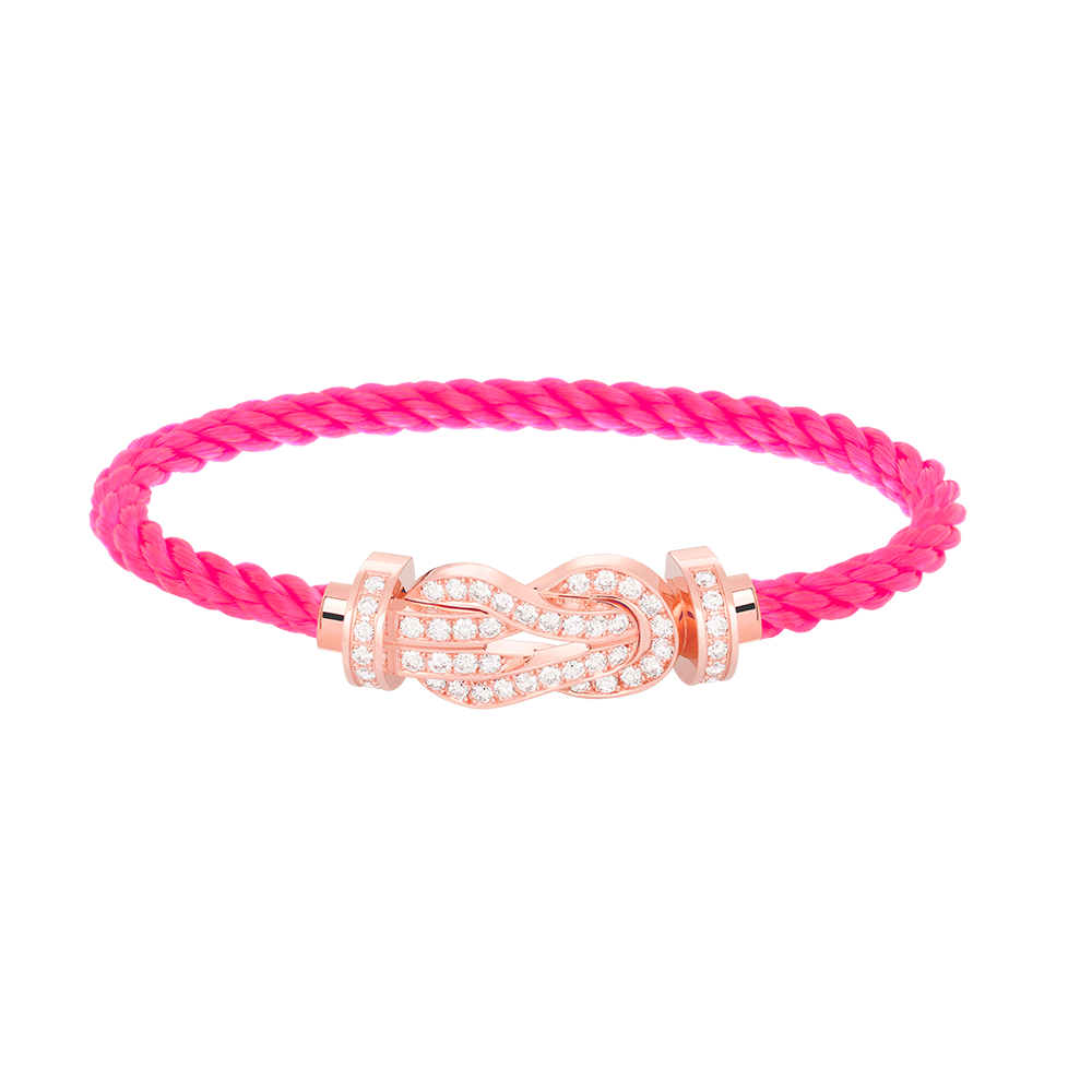 [Revel Jewelry]CHANCE LARGE 8 FIGURE BUCKLE FULL DIAMOND BRACELET ROSE GOLD