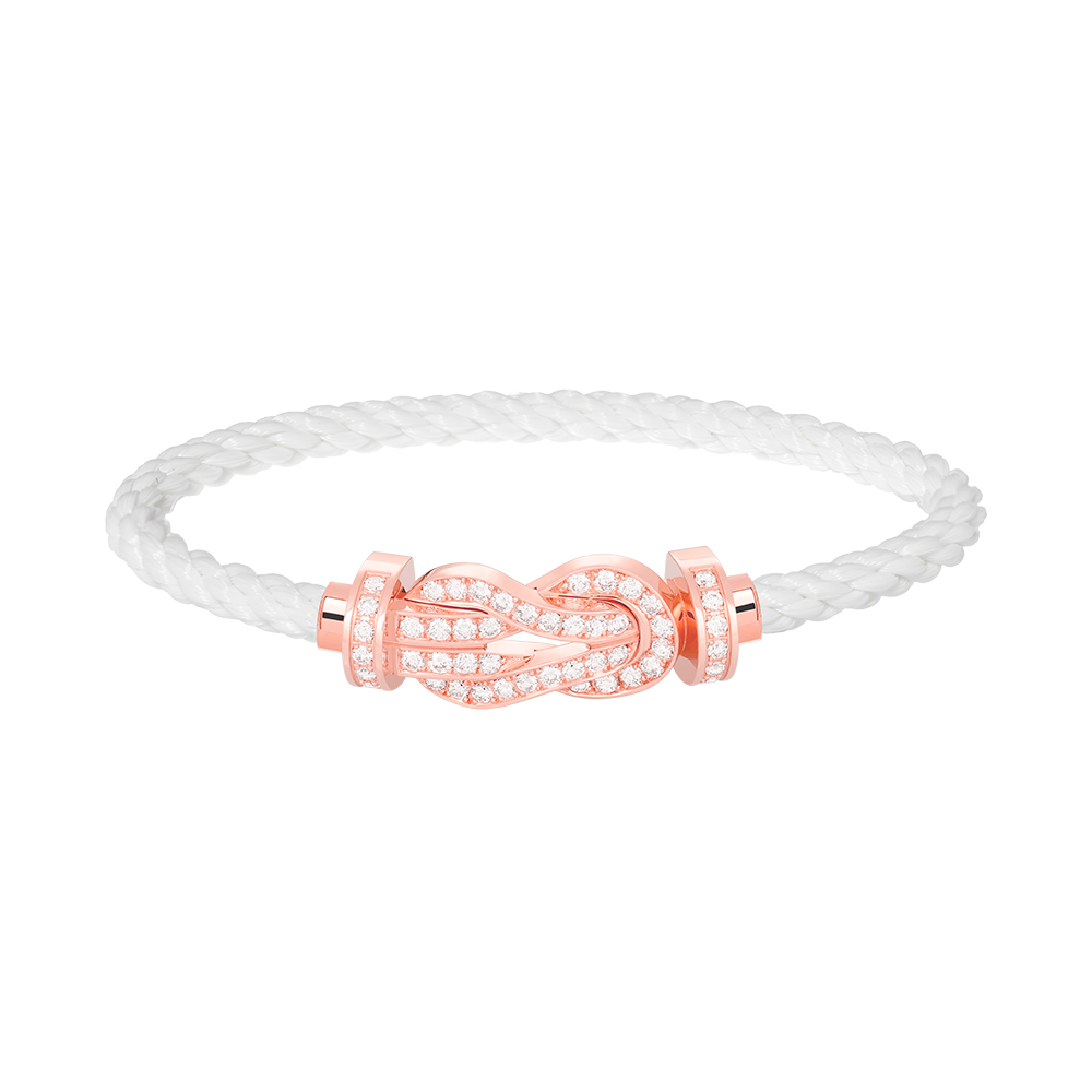 [Revel Jewelry]CHANCE LARGE 8 FIGURE BUCKLE FULL DIAMOND BRACELET ROSE GOLD