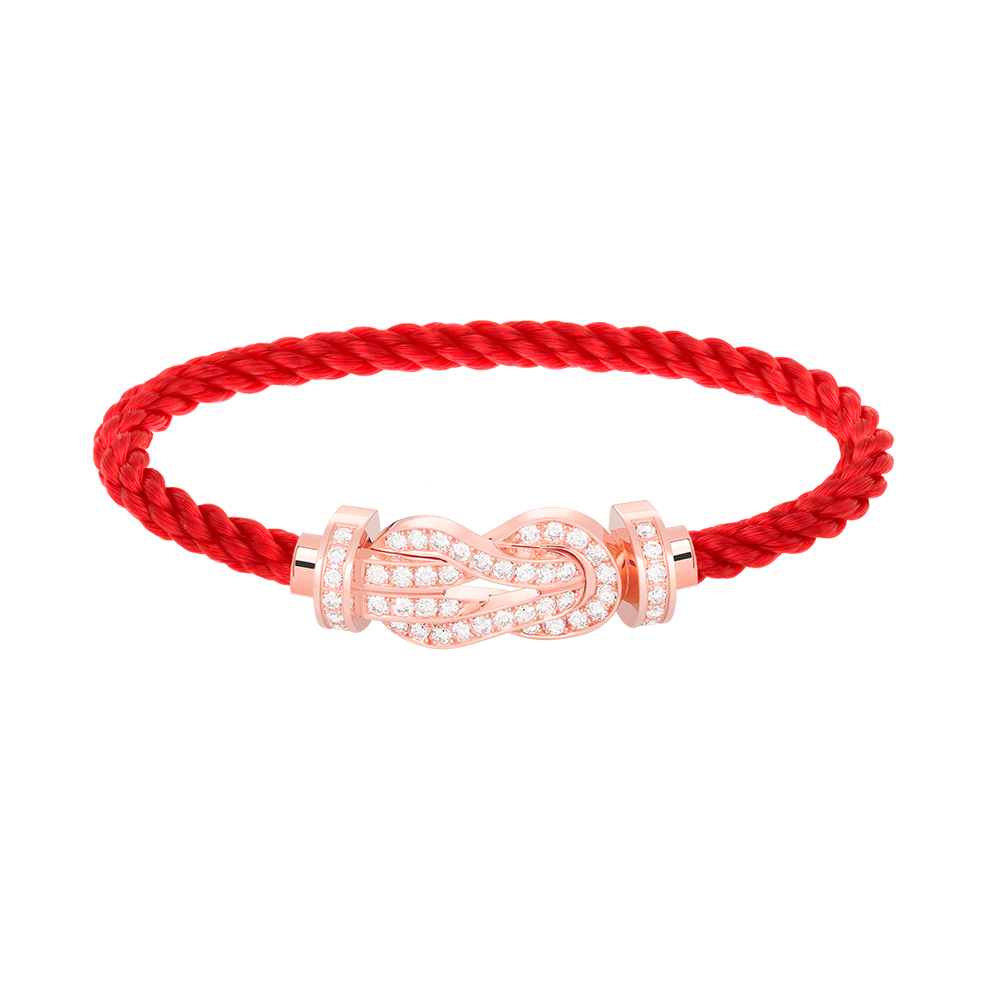 [Revel Jewelry]CHANCE LARGE 8 FIGURE BUCKLE FULL DIAMOND BRACELET ROSE GOLD