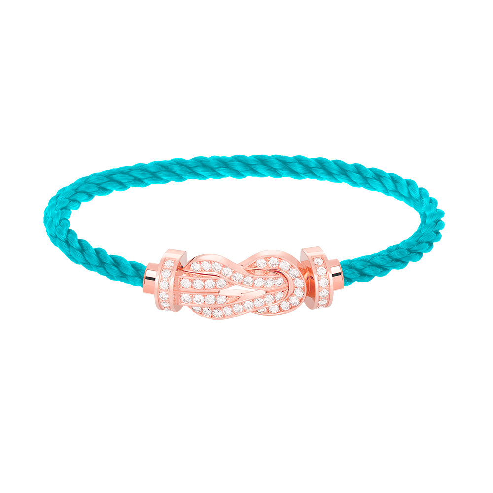 [Revel Jewelry]CHANCE LARGE 8 FIGURE BUCKLE FULL DIAMOND BRACELET ROSE GOLD