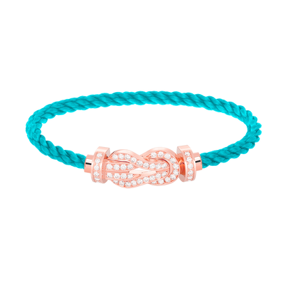 [Revel Jewelry]CHANCE LARGE 8 FIGURE BUCKLE FULL DIAMOND BRACELET ROSE GOLD