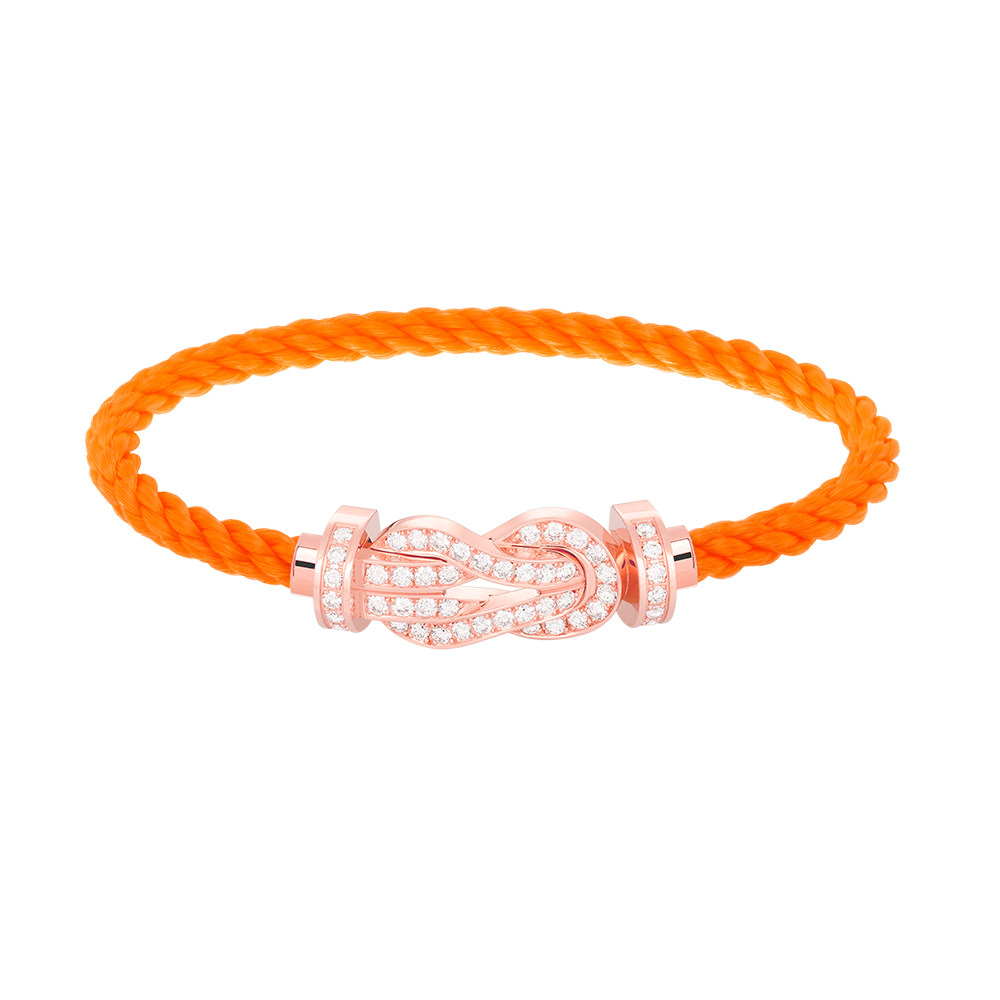[Revel Jewelry]CHANCE LARGE 8 FIGURE BUCKLE FULL DIAMOND BRACELET ROSE GOLD