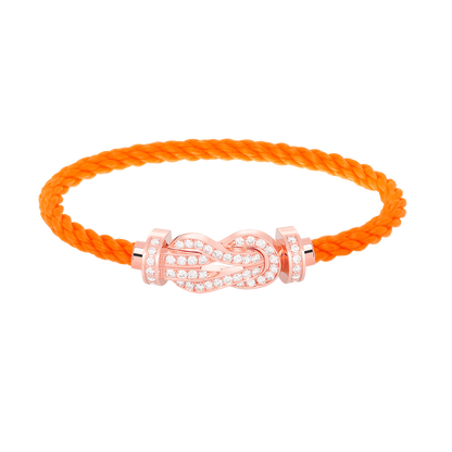 [Revel Jewelry]CHANCE LARGE 8 FIGURE BUCKLE FULL DIAMOND BRACELET ROSE GOLD