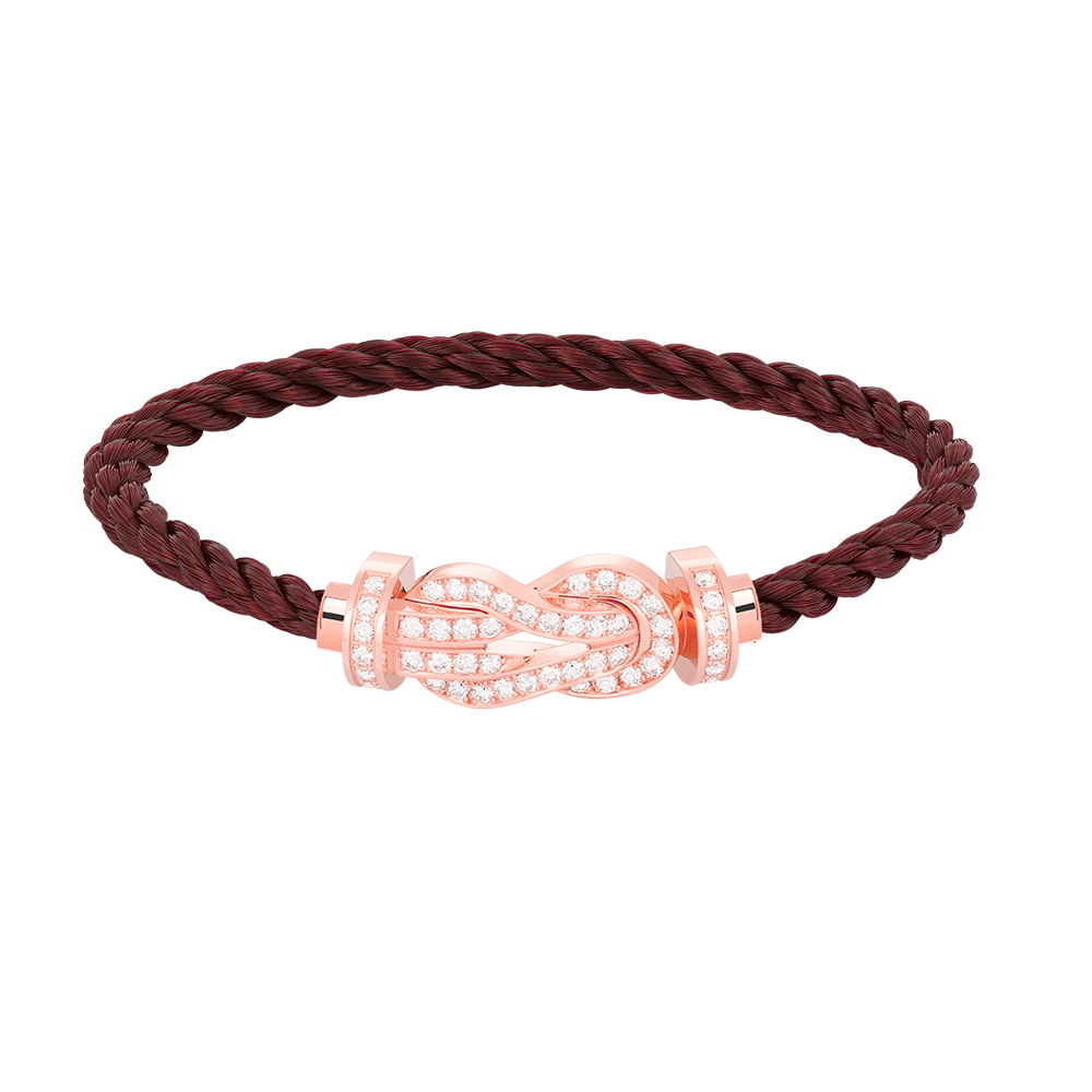 [Revel Jewelry]CHANCE LARGE 8 FIGURE BUCKLE FULL DIAMOND BRACELET ROSE GOLD
