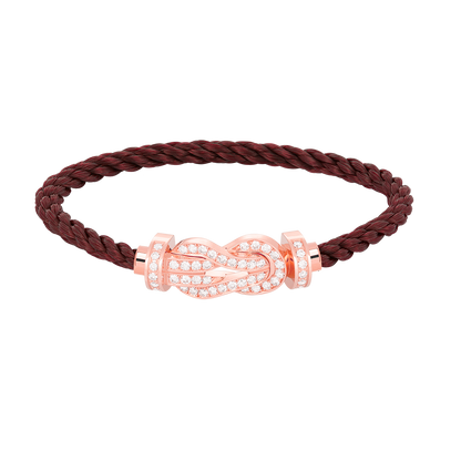 [Revel Jewelry]CHANCE LARGE 8 FIGURE BUCKLE FULL DIAMOND BRACELET ROSE GOLD