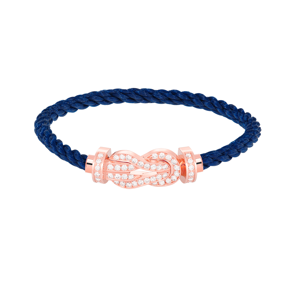 [Revel Jewelry]CHANCE LARGE 8 FIGURE BUCKLE FULL DIAMOND BRACELET ROSE GOLD