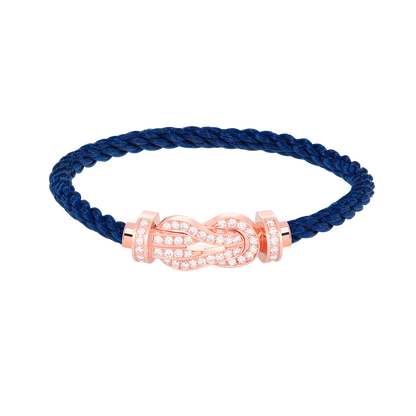[Revel Jewelry]CHANCE LARGE 8 FIGURE BUCKLE FULL DIAMOND BRACELET ROSE GOLD