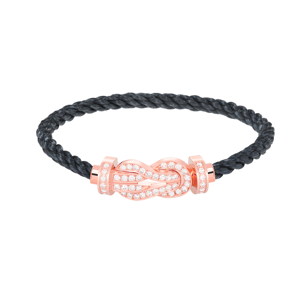 [Revel Jewelry]CHANCE LARGE 8 FIGURE BUCKLE FULL DIAMOND BRACELET ROSE GOLD