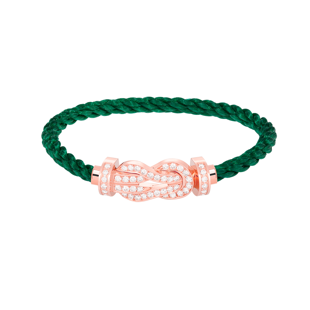 [Revel Jewelry]CHANCE LARGE 8 FIGURE BUCKLE FULL DIAMOND BRACELET ROSE GOLD