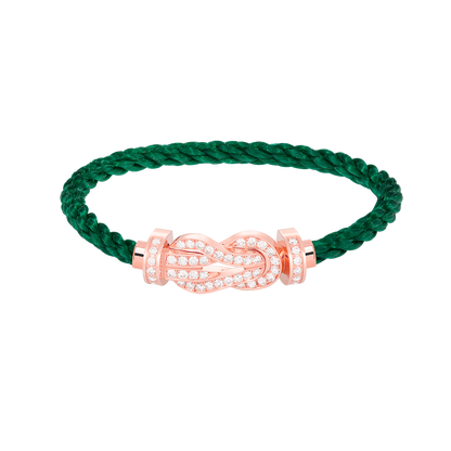 [Revel Jewelry]CHANCE LARGE 8 FIGURE BUCKLE FULL DIAMOND BRACELET ROSE GOLD